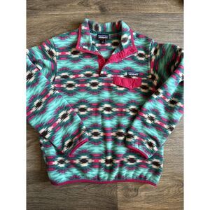 Vintage Rare‎ PATAGONIA Synchilla Fleece Aztec Navajo Snap-T Pullover Small